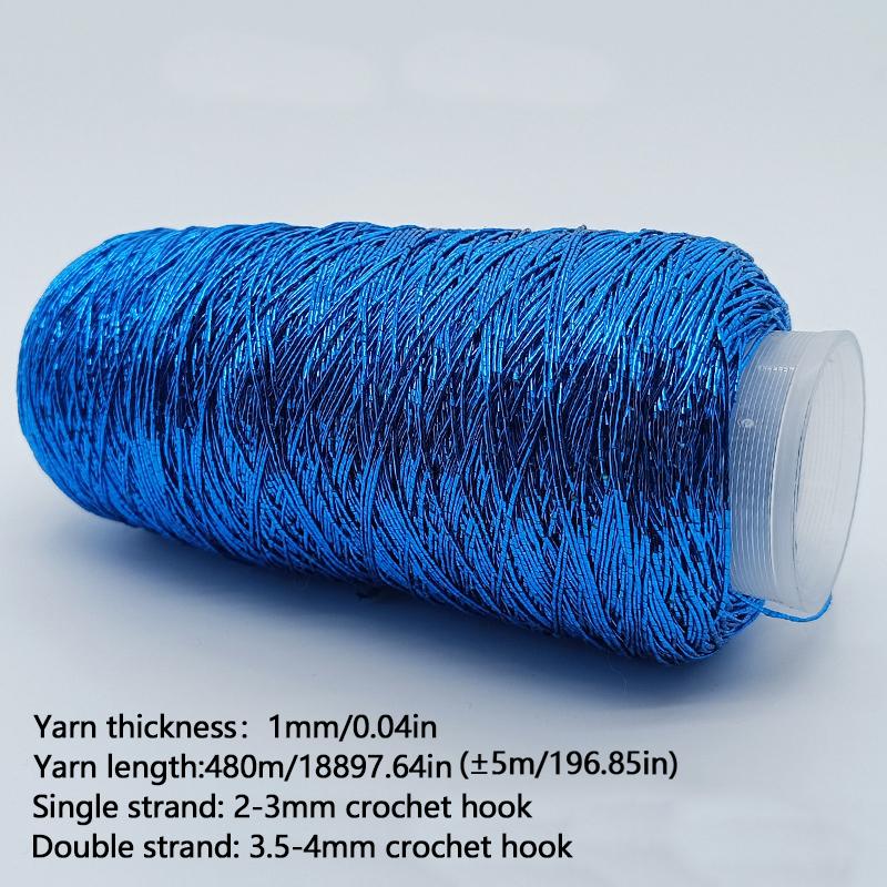 1PC Core Yarn Silver Plated Crushed Silver Color Super Shiny Wire Ball Yarn Bag Material