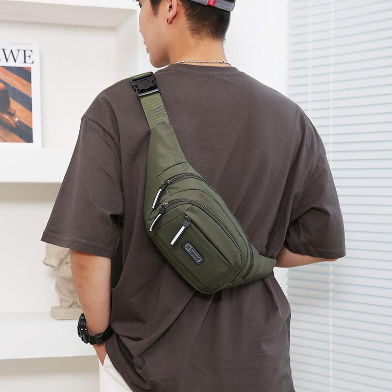 Men Nylon Fanny Waist Packs Unisex Fit Waistpack Mobile Sports Outdoor Running Anti Theft Ultra Thin Invisible Waist Bag
