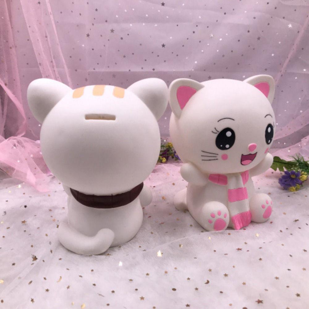 Мультфильм Счастливый Кот Украшение Милый Животный Сберегательный Горшок Простая Маленькая Кошка Копилка Детская Игрушка