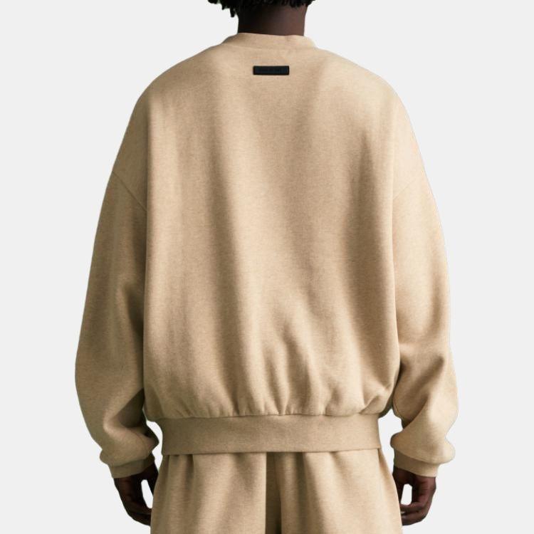 Fear of God Essentials Осенне-зимняя коллекция 23 года Круглый вырез 'Золотистый меланж' Мужской 192BT232043F