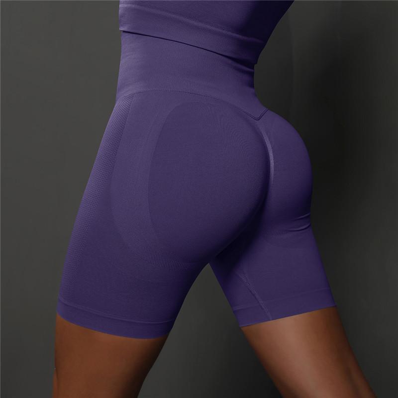 Женские шорты для йоги, бесшовные быстросохнущие спортивные короткие леггинсы для спортзала, сексуальные шорты с высокой талией