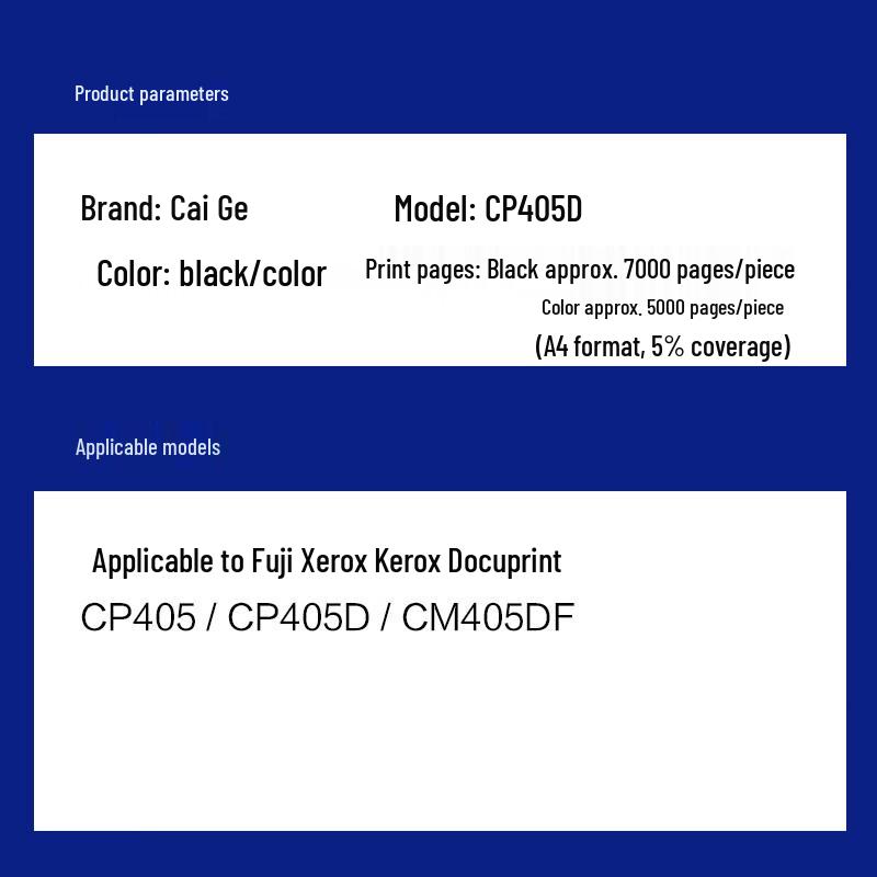 Compatible High Capacity 4-Color Toner Set for Fuji Xerox CP405d CM405df