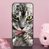 Черный кот Стеклянный чехол со зрачками для Honor Magic 6 Pro 5 Lite 50 70 90 Lite X7 X8 X9 X6a X7a X8a X9a X8b X9b Задняя крышка