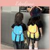 Solid Color Childrens Backpack Canvas Large Capacity Curved Shoulder Straps
