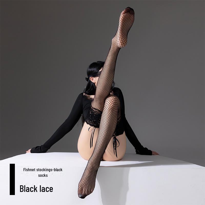 Чулки Qinghe Shiny Lace Cross Strap - Соблазнительные гольфы