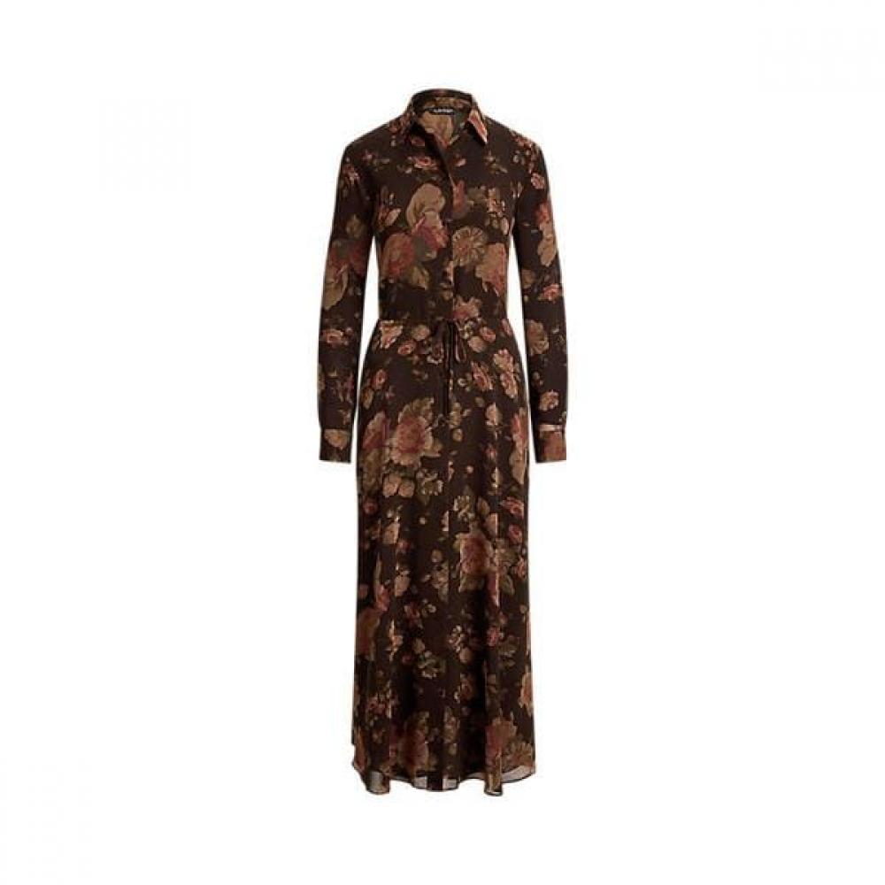 Lauren Ralph Lauren Floral Chiffon Shirt Dress Wmlrdrss6820260200