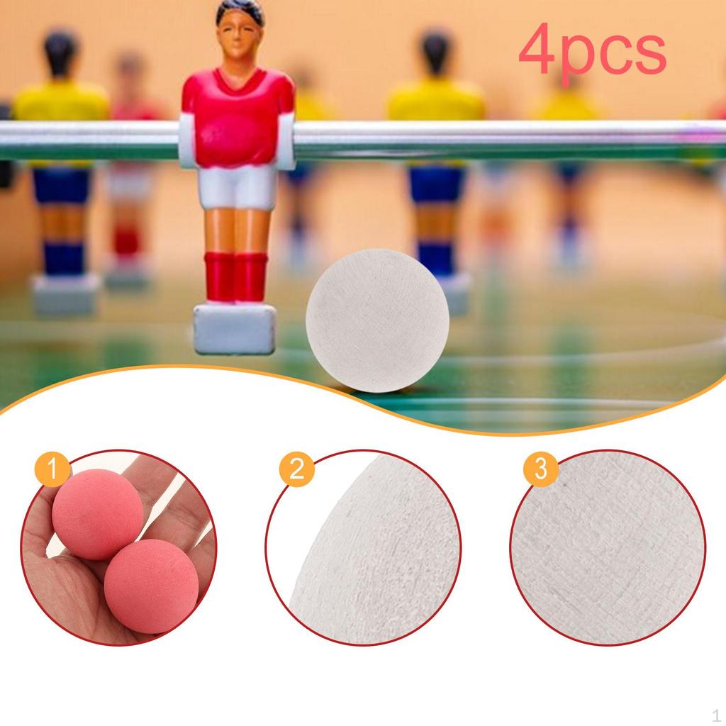 4 Pieces Foosball Balls Replacements 36 Mm for Adults Tabletop Game Accessory Table