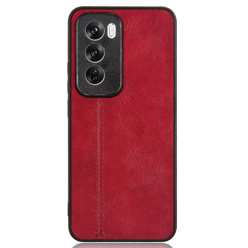 Для Oppo Reno12 5G (Глобальный) Чехол Прострочка Линия Покрытый ПУ кожей ПК+ТПУ Чехол для телефона