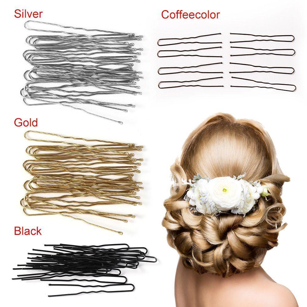 20Pcs Gold Gifts Headwear U-shaped Barrette Waved Hair Pins Hairclips