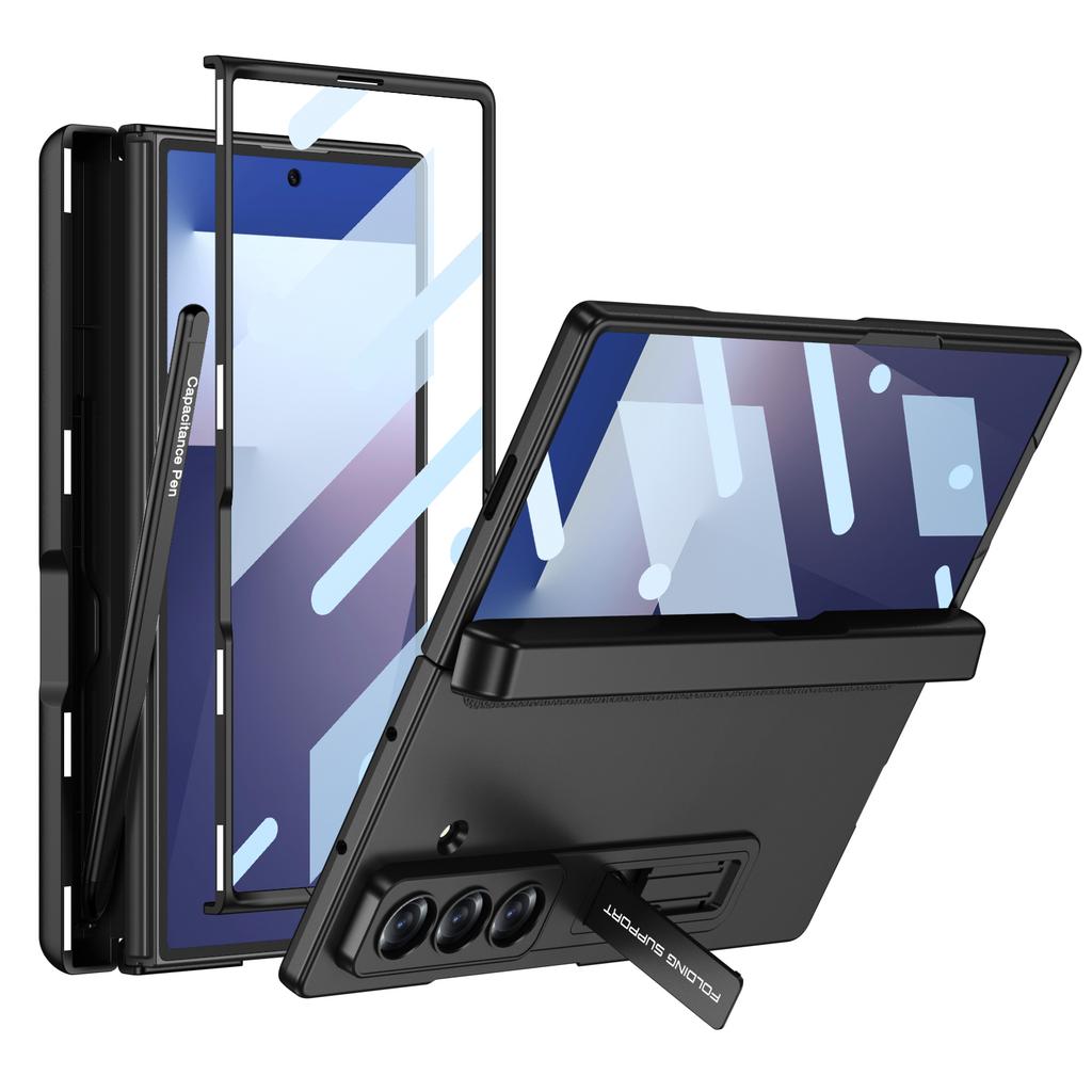 Магнитный шарнир 360 Защитный чехол для Samsung Galaxy Z Fold 7 6 5 Держатель для стилуса Защитное стекло Подставка Чехол для Galaxy Z Fold7