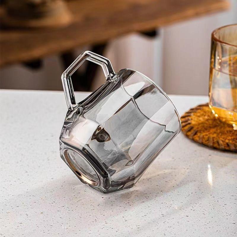 Glass Cup Drinking Cup Household Handle Glass Teacup A Set Of High Value Set Of Cups Coffee Cup Breakfast Cup