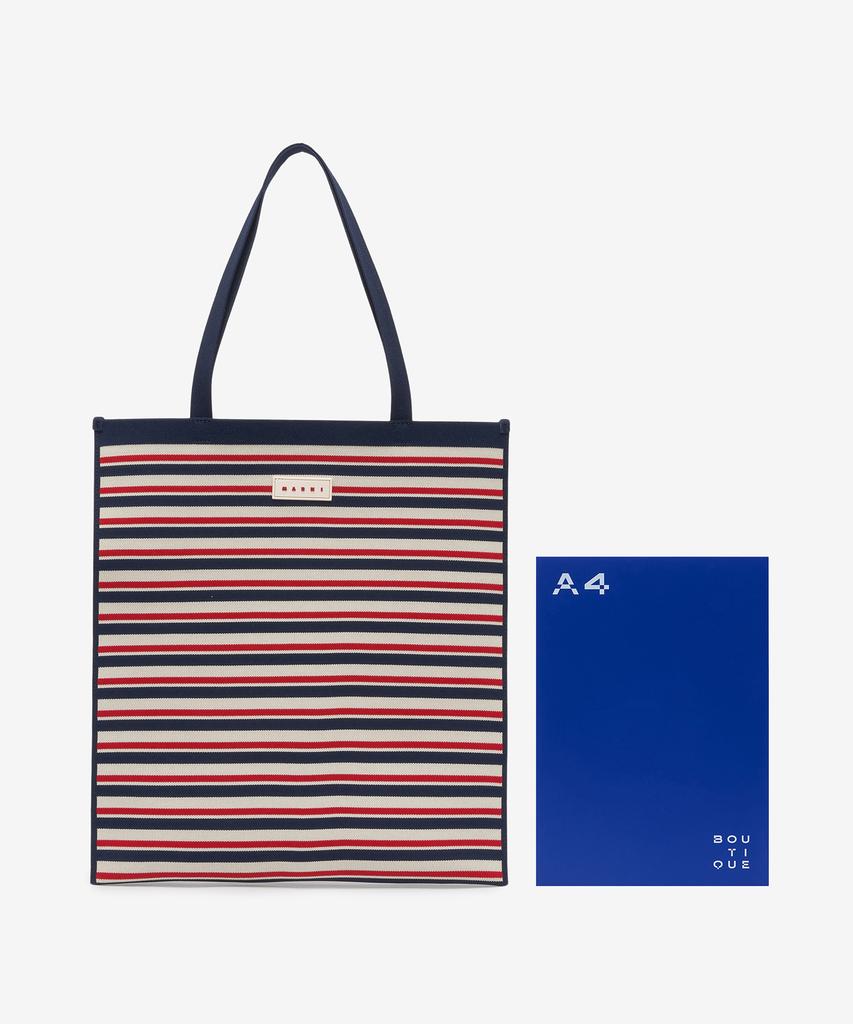 Marni Flat Jacquard Knit Tote Bag - Multicolor / Shmq0075A0P6485Zo728