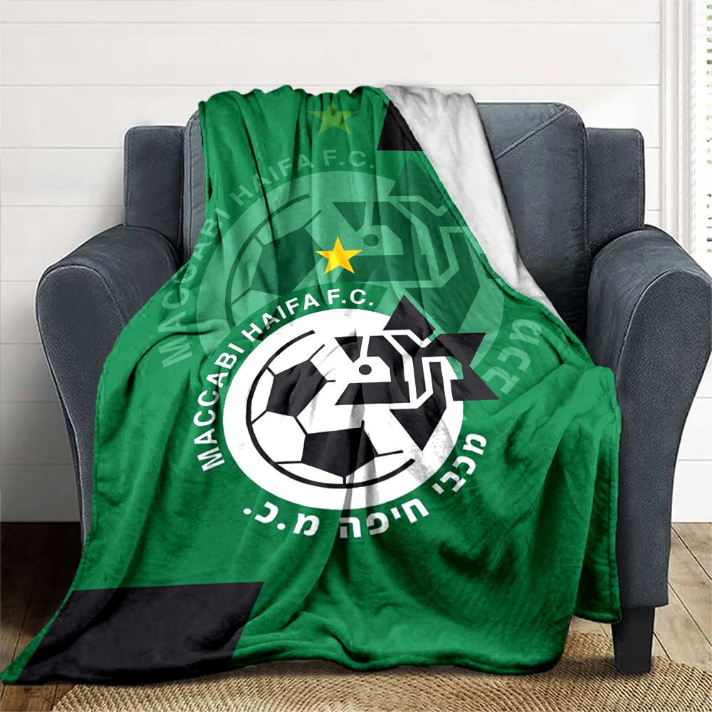 Haifa FC Print Flannel Blanket High Quality Warm Comfortable Cover for All Seasons Perfect for Gifts Home Decor