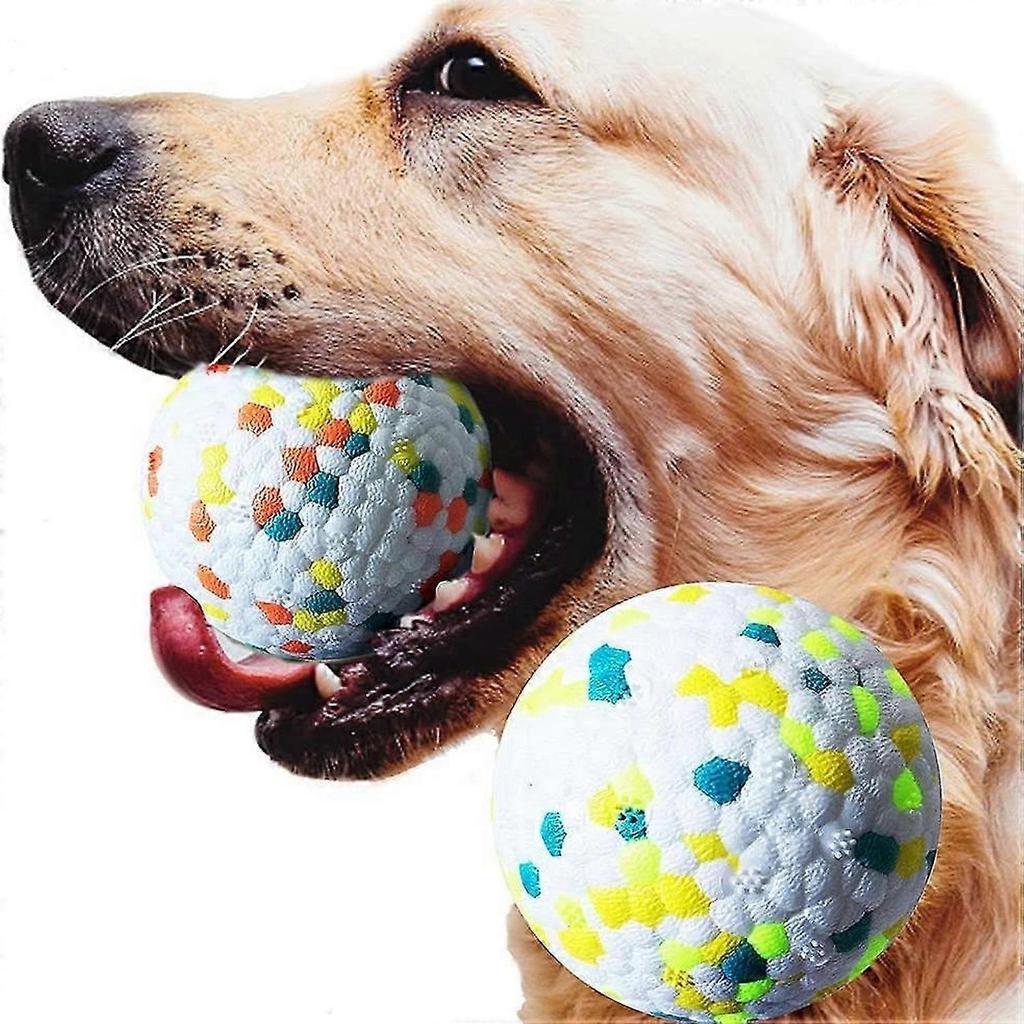 2 Pcs Rubber Dog Balls Resistant Teeth Training Latex Dog Ball Durable Dog Toy Ball