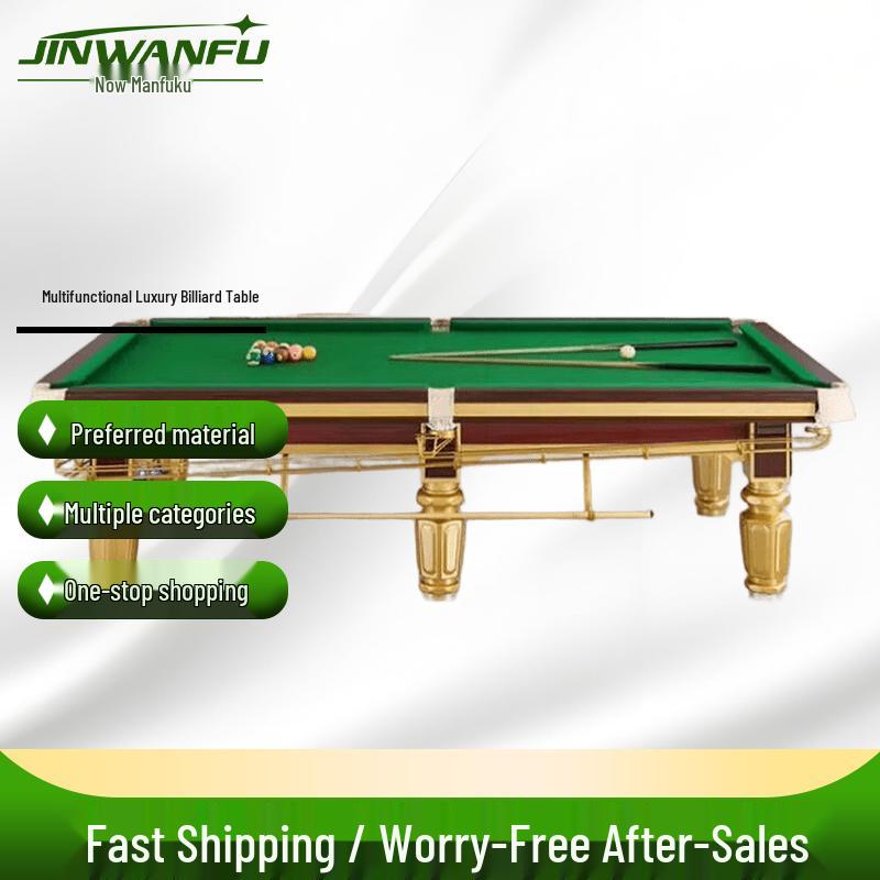 Jinwanfu Standard 9-Foot Chinese 8-Ball Home Pool Table