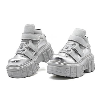 Массивные панк ботинки кроссовки на платформе унисекс обувь с высоким верхом и толстой подошвой для увеличения роста