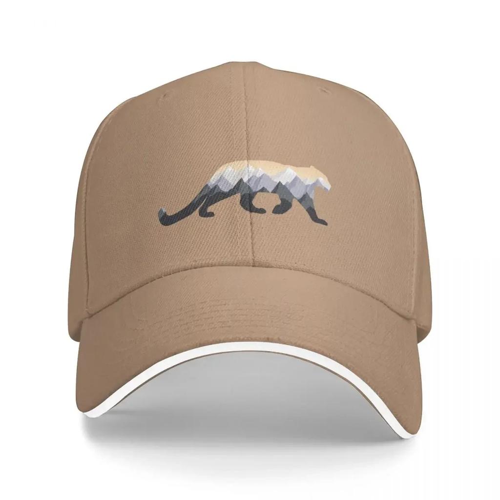 Минимальный Снежный барс с горами бейсболка кепка новая шляпа шляпы женские мужские