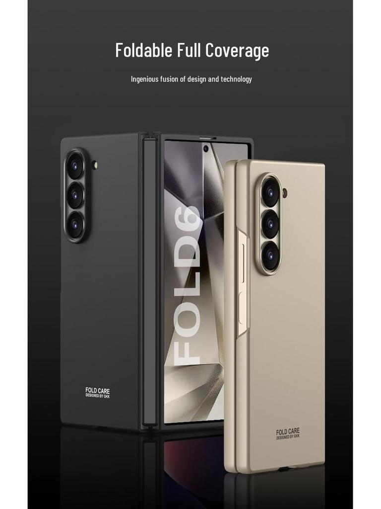Ультратонкий матовый жесткий чехол для телефона Samsung Z Fold 6 - Модный однотонный защитный чехол