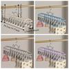 Windproof Clothes Drying Hanger with 20 Clips Stainless Steel Sock Drying Rack Space-Saving Rustproof Clothes Hanger Small Space