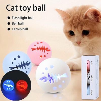 Интерактивная игрушка мячик с кошачьей мятой для котов