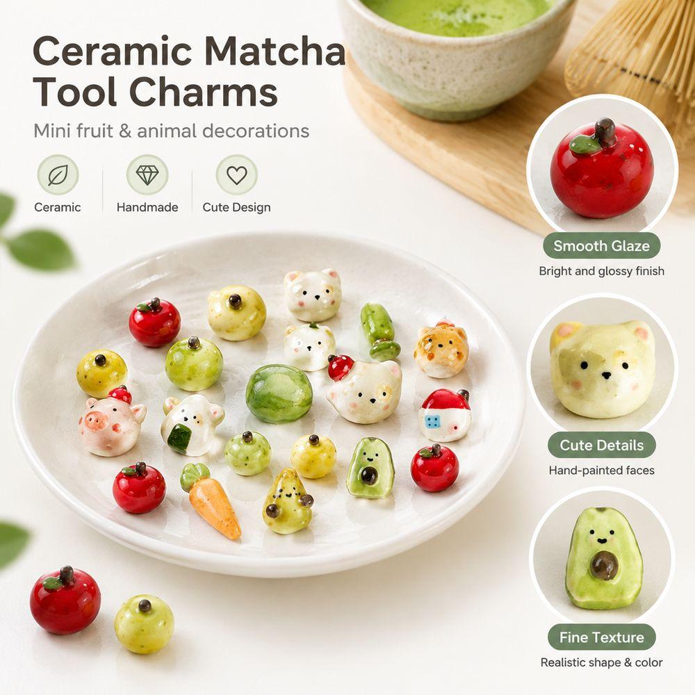 3PCs Rolling Beads Ceramic Matcha Sifter Beads Food-Safe Material Tea Sieve Tea Ceremony