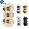 Brushed Gold Thermostatic Shower Mixer Valve Brass 3-ways Mixer Valve Thermostate Control Valve Wall Concealed Shower Valve