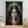 Домашний интерьер Шторы для гостиной Шторы Женский эльф Хэллоуин Украшение Раздел Тюль для спальни Шторы Кухня Камера