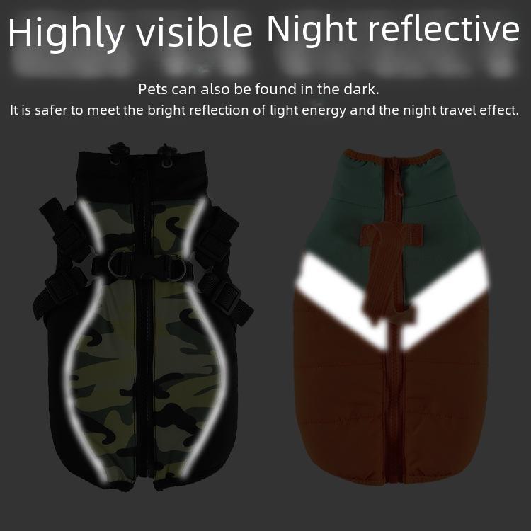 Светоотражающая куртка для собак: Жилет Cross-Border Pet Traction для осени/зимы