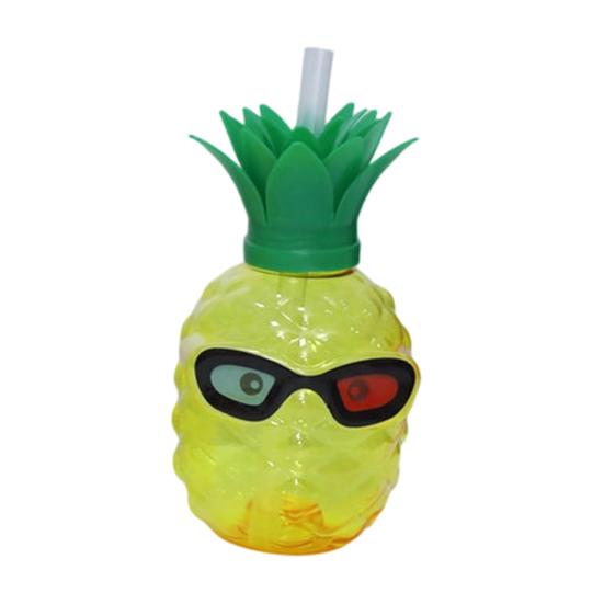 Пластиковый стакан с крышкой и трубочкой в виде ананаса 500 мл Клубничный Кофе со льдом Винная Кружка для чая Фруктовидный стакан-термос для вечеринки Свадьбы Дня рождения