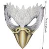 PU Leather Halloween Eagle Mask with Elastic Belt Full Face Animal Cosplay Mask Handmade Realistic Masquerade Face Masks