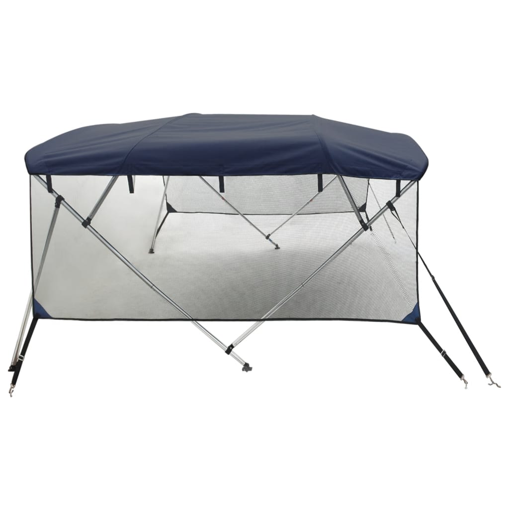 4 Bow Bimini Top with Mesh Side Panels 243 x (170 182) x 137 cm
