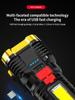 5 LED Flashlight High Power Rechargeable Waterproof Led Long-range Spotlight Battery Display COB Light Outdoor Multi-function