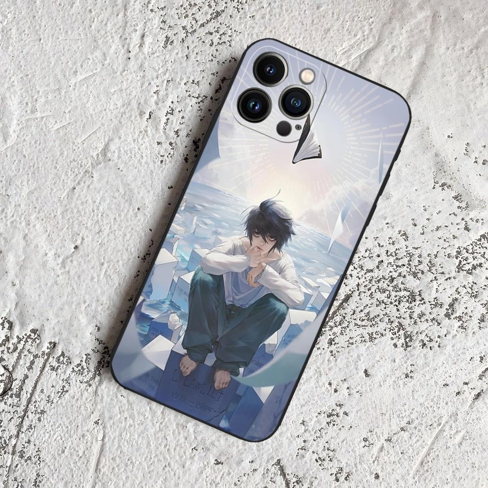 Чехол для телефона L-Lawliet Death Note для iPhone 17 Air 16 15 14 13 12 11 Pro Max Xr X Xs Mini Plus Черный Мягкий Силиконовый Чехол