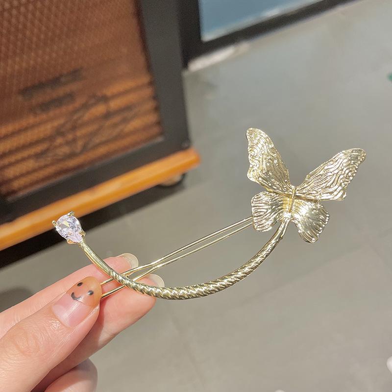 Korean Metal Geometric Pearl Hair Clips Hairpins Sweet Ponytail Clip Barrettes Hairgrips Headwear Women Hair Accessorie