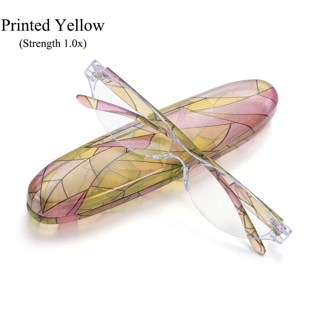 Очки для чтения Маленькие Овальные Анти-синий свет Очки для чтения Цветочные Очки для чтения с Футляром