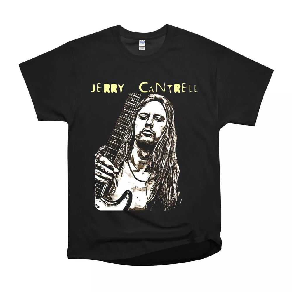 Jerry Cantrell American Guitarist Black cotton Full Size Unisex T-Shirt