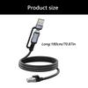 1.8m Long USB C to RJ45 Gigabit Ethernet Cable Braided Fast Speed Corded Internet Cord for Laptops Tablets