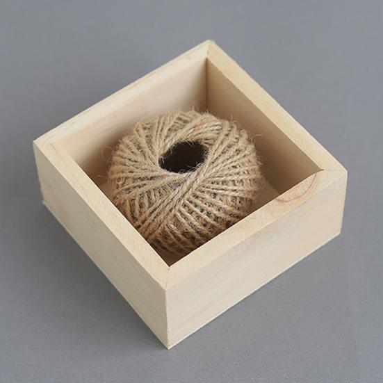 Основная деревянная коробка для хранения, квадратная универсальная мини-шкатулка для ювелирных изделий в деревенском стиле, товары для дома