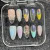 MK272 Artificial Nail Tips 10Pcs/Box 3D Handmade Flower Design For Nail Art Decoration