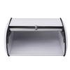 Bread Box with Small Window Large Capacity Iron Bread Bin Food Storage Container Holder for Home Kitchen Countertop