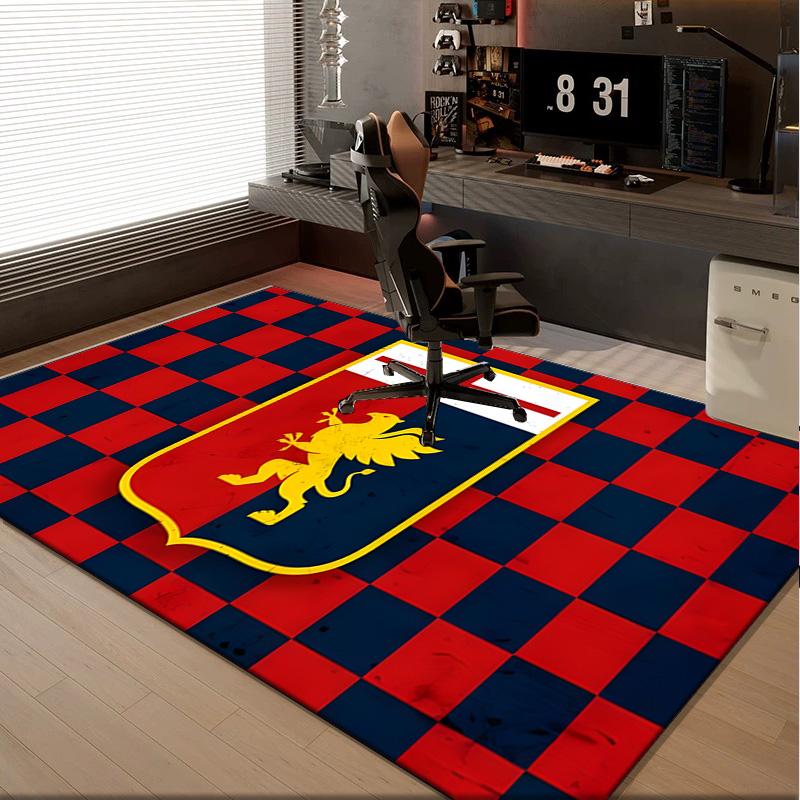 1PC rug Lion Shield Genoa Carpet, Chair Rug,Area Rug for Office Bedroom living rooms bedroom, Doormat decor Christmas fan gifts