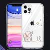 Прозрачный чехол для Apple iPhone 13 Mini 12 11 Pro Max XR SE 2020 7 8 Plus X XS 6 6S, мягкий чехол для телефона с мультяшным слоном и кроликом
