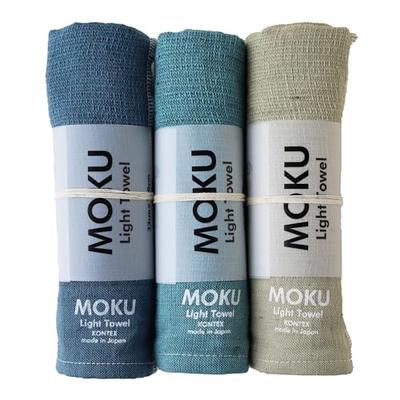 Contex MOKU <60005-90> Лицевые полотенца, Средние, Набор из 3 штук (Бирюзовый, Сине-зеленый, Хаки)