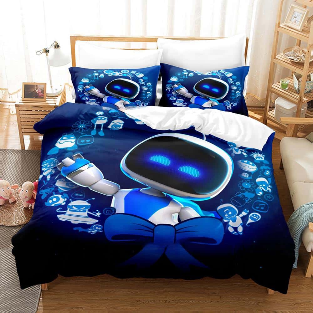3D Print Anime Astro Bot Bedding Collection Single Twin Full Queen King Size Bed Collection Adult Kid Bedroom Duvet Cover Collections Home Textiles