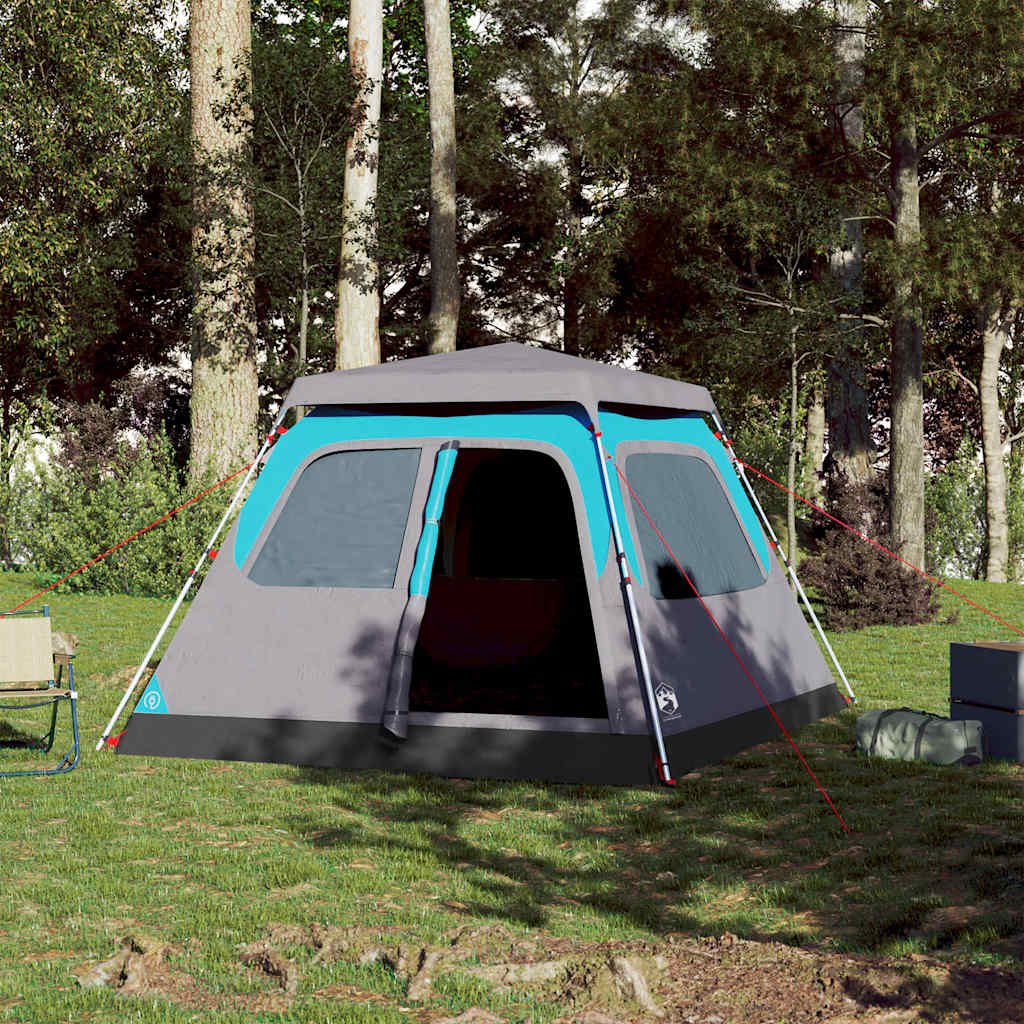 Dome Camping Tent for 4 Persons Blue Quick Release System