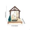 Christmas Nativity Scene Candle Holder Wooden Structure Versatile for Table Centerpiece Xmas