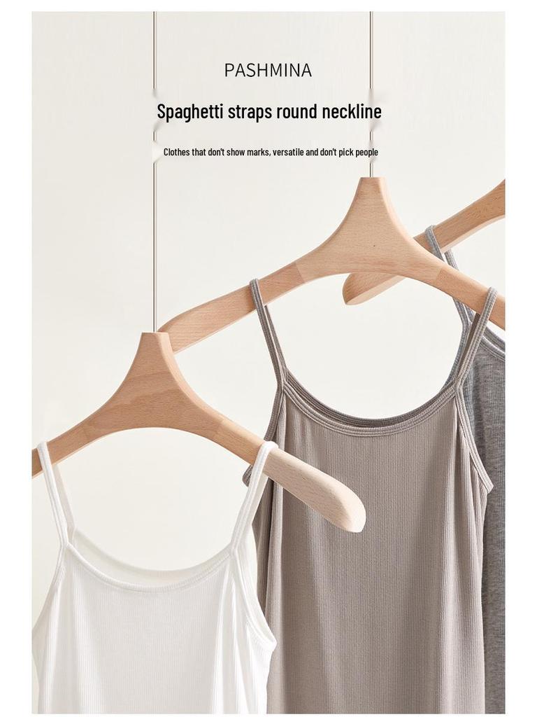 Женская майка-борцовка на тонких бретелях большого размера - Бесшовная майка без рукавов с защитой от просвечивания