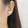 WANTME 925 Silver Fashion Korean Chic Blue Horse Eye Zircon Stud Earrings for Women Teen Simple Color Piercing Jewelry