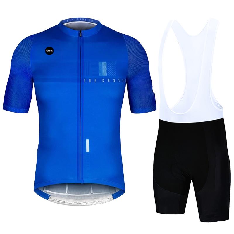 Men Short Sleeve 2026 Summer Breathable Cycling Suit Set Bicicleta Clothing MTB Maillot Ropa Ciclismo Sportswear Blue Bicycle Suit