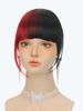 Red and Black Dual Tone Ribbon with Sideburns and Bangs